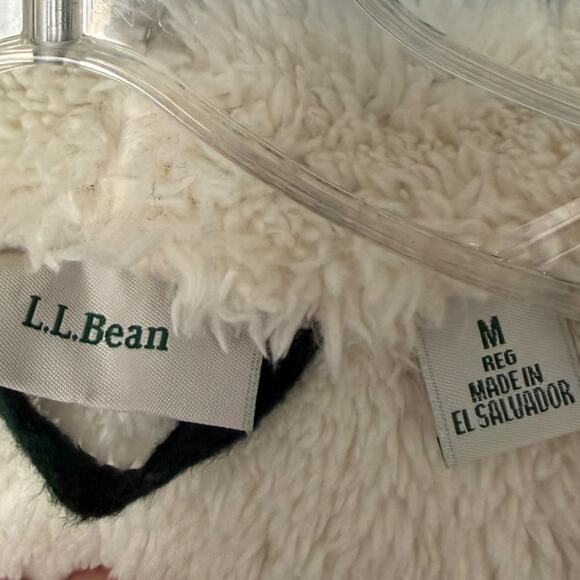 L.L. Bean Women's Scotch Plaid Flannel Robe Sherpa-Lined Long Black Watch Tartan - Picture 5 of 5